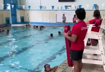 stephon garcia lifegaurding at the YMCA