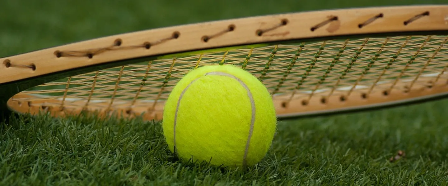 tennis racket and ball