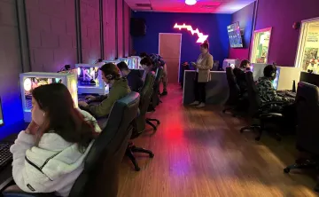 Kids at esports lounge